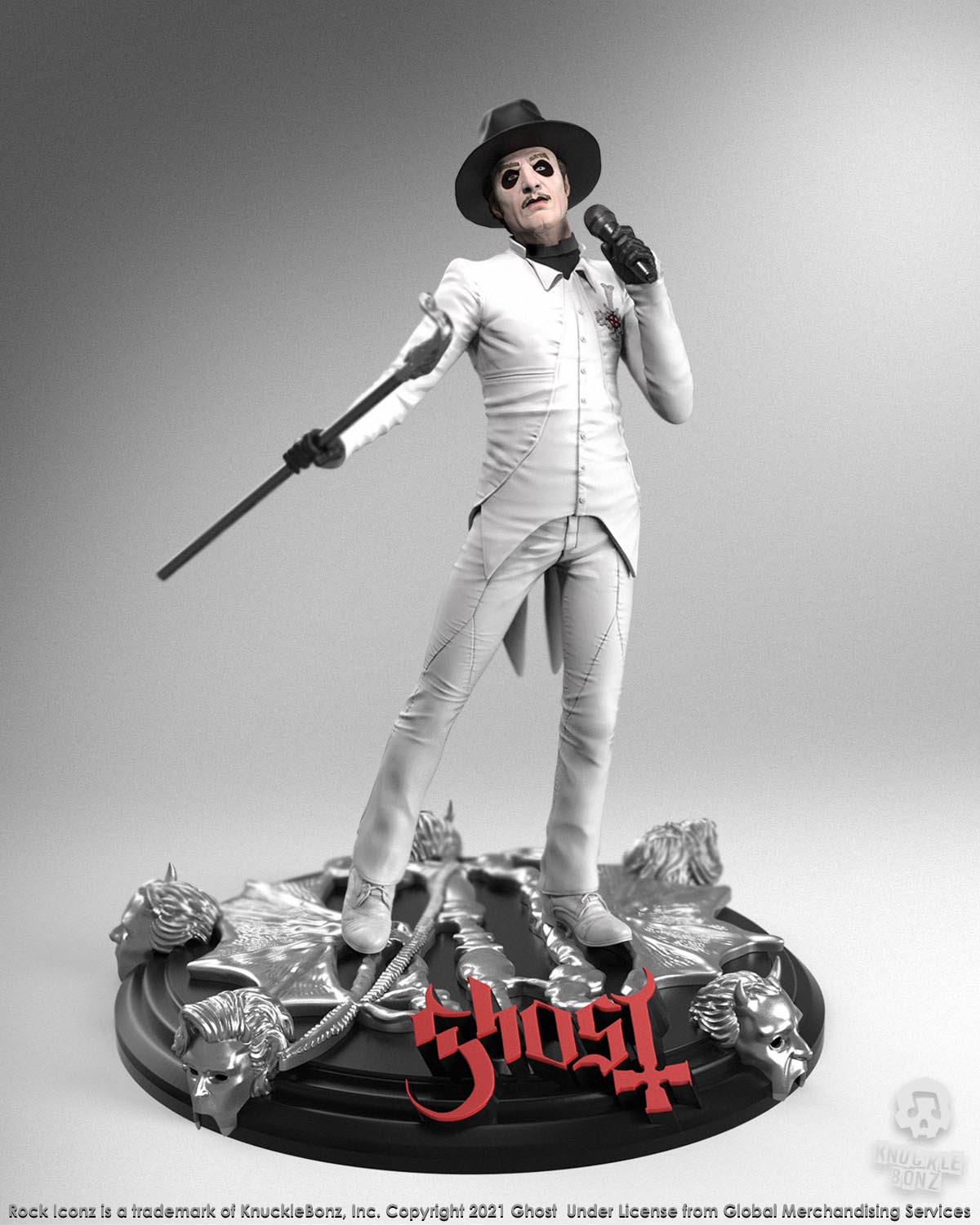 Ghost Cardinal Copia White Tuxedo (Variant) KnuckleBonz Statue